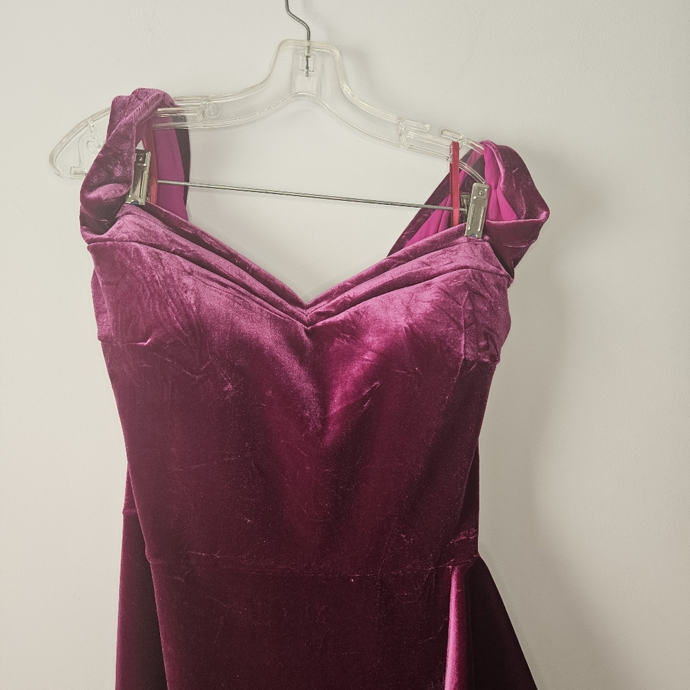 Chiara Boni Velvet Ruffle Dress - Picture 3 of 16